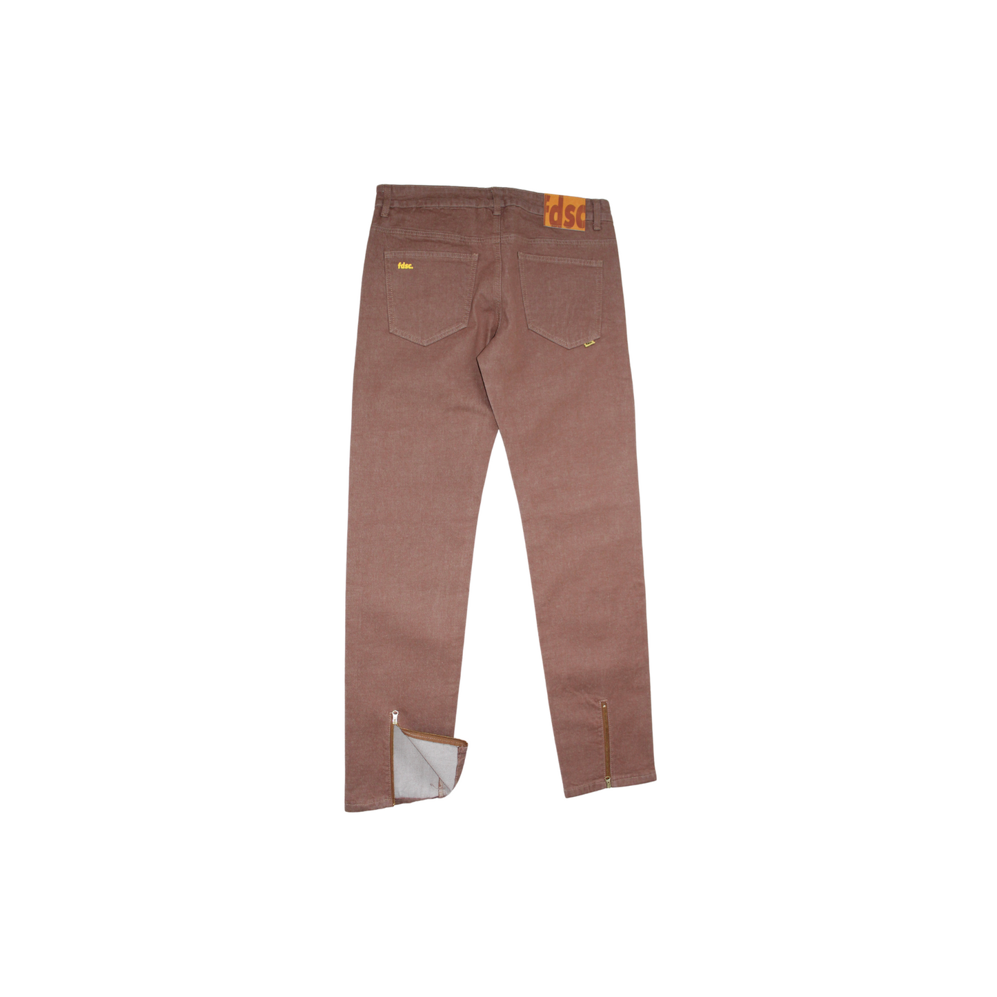 Brown Zipper Jeans