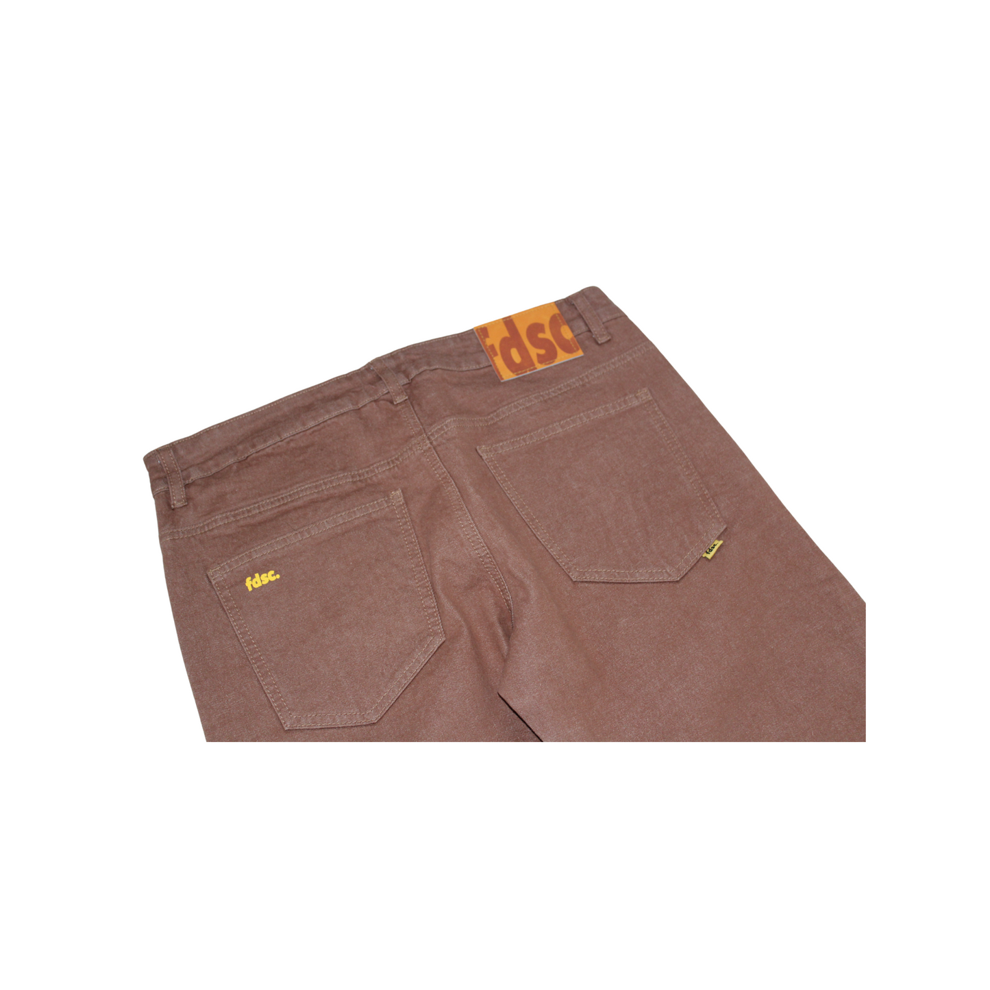 Brown Zipper Jeans