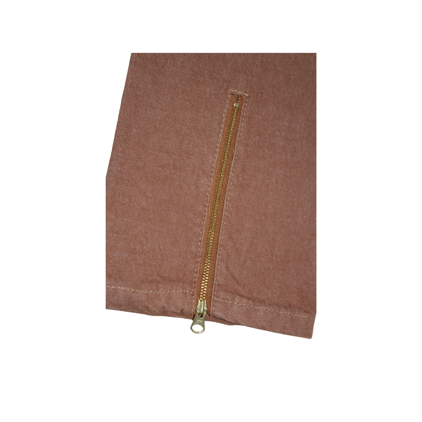 Brown Zipper Jeans